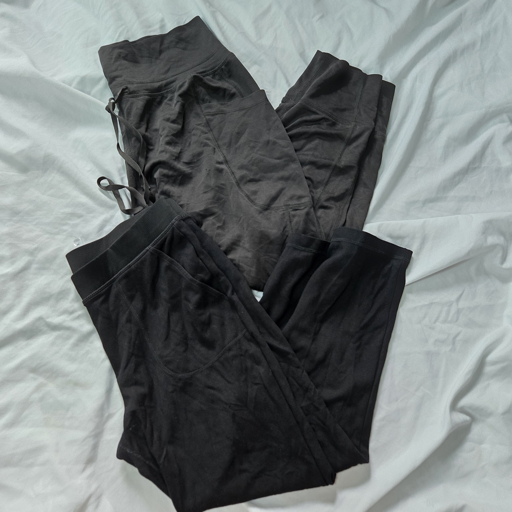 Bundle Of Fabletics Black And Dark Grey Legging Jogger Athletic Pants